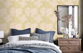 Обои 839-T-764 фото в интерьере спальни превью