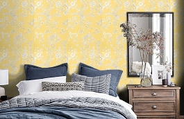 Обои 839-T-8623 фото в интерьере спальни превью