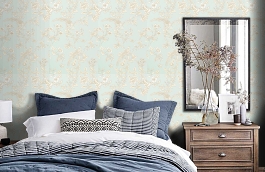 Обои 839-T-8625 фото в интерьере спальни превью