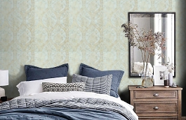 Обои 839-T-8663 фото в интерьере спальни превью