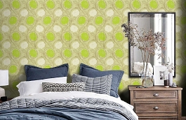 Обои 839-T-9186 фото в интерьере спальни превью