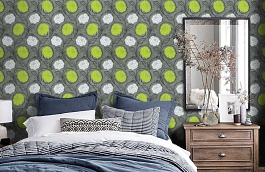 Обои 839-T-9187 фото в интерьере спальни превью