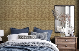 Обои 839-T-9196 фото в интерьере спальни превью