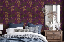 Обои 839-T-9265 фото в интерьере спальни превью