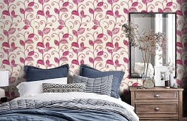 Обои 839-T-9268 фото в интерьере спальни превью