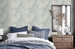 Обои AR00102 фото в интерьере спальни превью