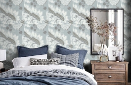 Обои AR00162 фото в интерьере спальни превью