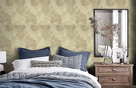 Обои AR00172 фото в интерьере спальни превью