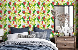 Обои DCFL211655 фото в интерьере спальни превью