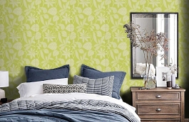 Обои DIOWFS107 фото в интерьере спальни превью