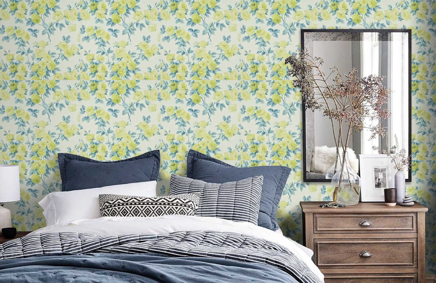 Обои DVIWEG103 фото в интерьере спальни