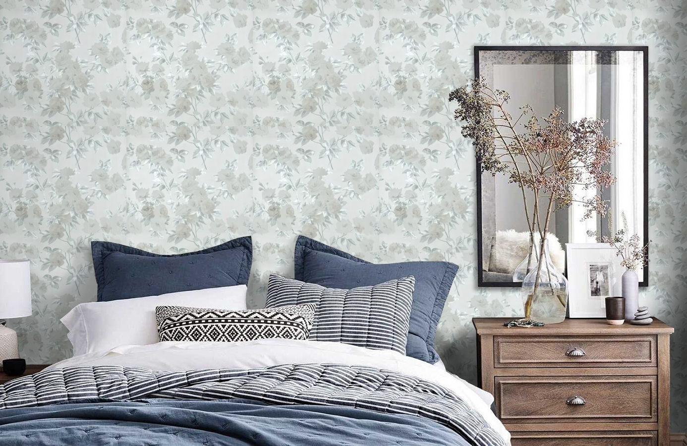Обои DVIWEG105 фото в интерьере спальни