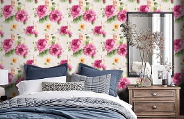 Обои FF50304 фото в интерьере спальни превью