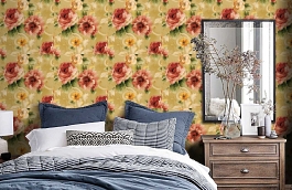 Обои FF50305 фото в интерьере спальни превью