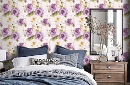 Обои FF50309 фото в интерьере спальни превью