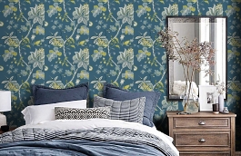 Обои T13002 фото в интерьере спальни превью