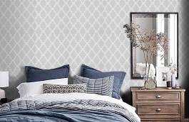 Обои T35121 фото в интерьере спальни превью