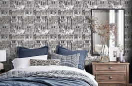 Обои T35172 фото в интерьере спальни превью