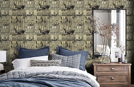 Обои T35174 фото в интерьере спальни превью