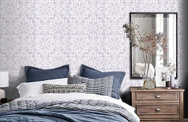 Обои T35180 фото в интерьере спальни превью