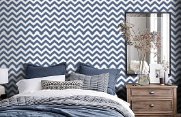 Обои T35193 фото в интерьере спальни превью