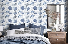 Обои T5733 фото в интерьере спальни превью