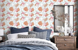 Обои T5737 фото в интерьере спальни превью