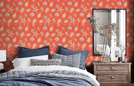 Обои T5761 фото в интерьере спальни превью