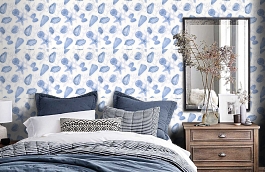 Обои T5763 фото в интерьере спальни превью