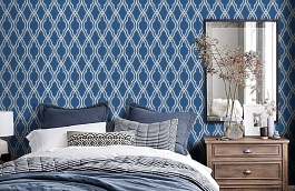 Обои BL40302 фото в интерьере спальни превью