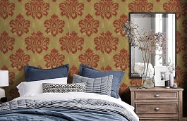 Обои JV80001 фото в интерьере спальни превью