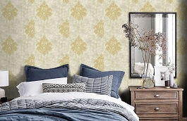 Обои JV80106 фото в интерьере спальни превью