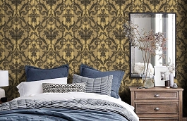 Обои JV80610 фото в интерьере спальни превью