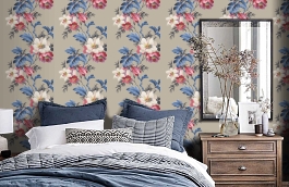 Обои TP81601 фото в интерьере спальни превью