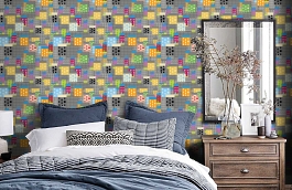 Обои W15 0008 W10 фото в интерьере спальни превью