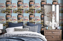 Обои W15.0027.W01 MANHATTAN.33 фото в интерьере спальни превью