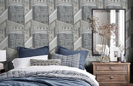 Обои W15.0029.W01 TRAVEL W-01 фото в интерьере спальни превью