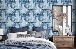 Обои W15 0043 W03 фото в интерьере спальни превью