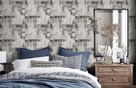 Обои W15 0043 W05 фото в интерьере спальни превью