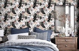 Обои W15 0055 W01 фото в интерьере спальни превью