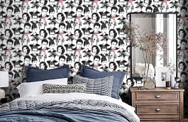 Обои W15 0056 W05 фото в интерьере спальни превью