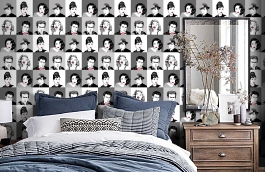 Обои W15 0057 W05 фото в интерьере спальни превью