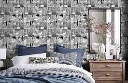 Обои W15 0058 W05 фото в интерьере спальни превью