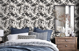 Обои W15 0062 W05 фото в интерьере спальни превью