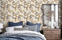 Обои W15 0062 W07 фото в интерьере спальни превью