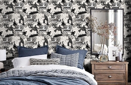 Обои W15 0063 W05 фото в интерьере спальни превью