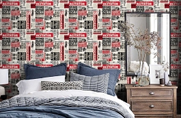 Обои W15 0065 W04 фото в интерьере спальни превью