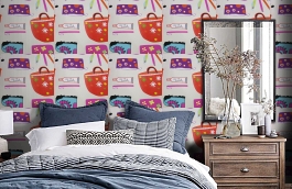 Обои W16.0009.W11 DARLING W-11 фото в интерьере спальни превью