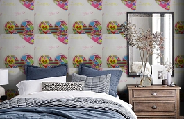 Обои W16.0010.W01 LOVE W-01 фото в интерьере спальни превью