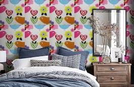 Обои W16.0012.W01 MELVIN W-01 фото в интерьере спальни превью